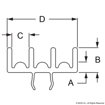 2220 - 15 Series Lower Door Slide Track - 0