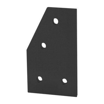 4361-BLACK -  15 Series 4 Hole - 60 Degree Angled Flat Plate
