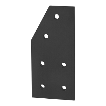 4362-BLACK -  15 Series 6 Hole - 60 Degree Angled Flat Plate