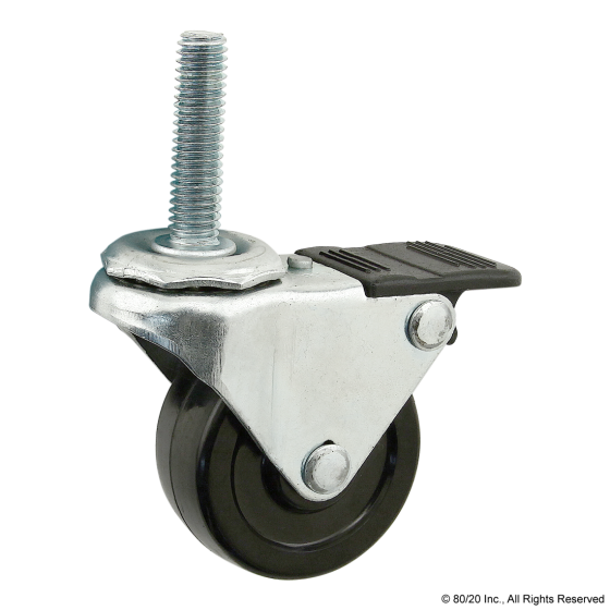 2299 - Threaded Stem Swivel Caster: 3/8-16 x 1.5"