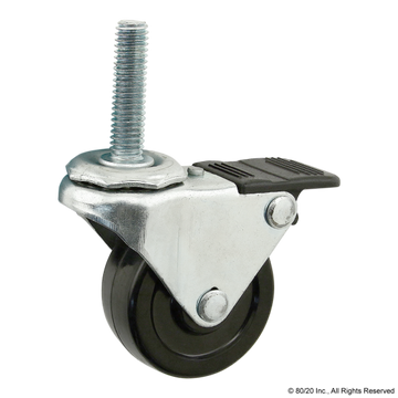 2299 - Threaded Stem Swivel Caster: 3/8-16 x 1.5"