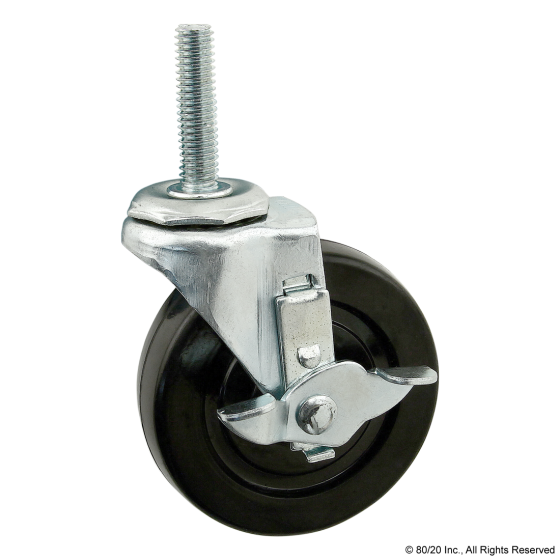 2300 - Threaded Stem Swivel Caster: 3/8-16 x 1.5"
