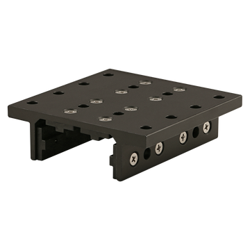 6424-BLACK -  10 Series 4 Slot Mount - Double Flange Long Standard Linear Bearing with Brake Holes