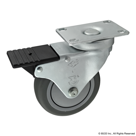 2321 - Flanged Mount Swivel Caster: 4"