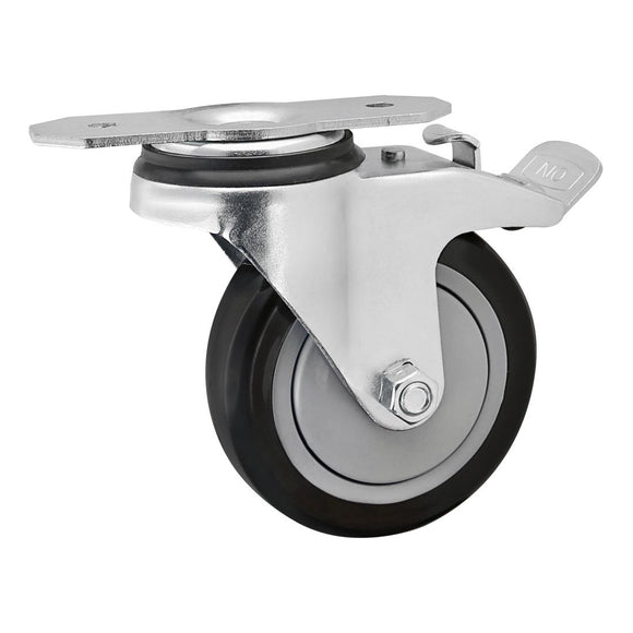 2330 -  4â Two-Hole Swivel Plate Caster with Brake