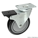 2334 - 5” Deluxe Flange Mount Swivel Caster W/ Brake-1