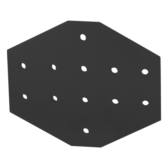 4360-BLACK -  15 Series 12 Hole - Cross Flat Plate