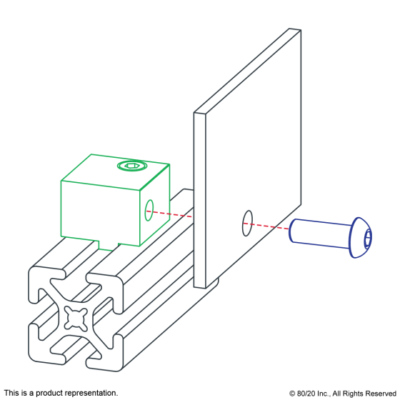 2425 - 15 Series Aluminum Panel Mount Block