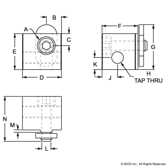 2427 - 10 Series Panel Mount Block