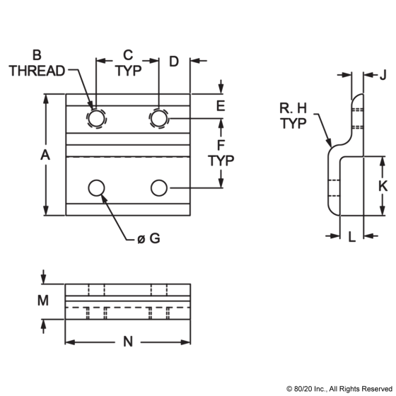 2433 - 15 Series Wide Panel Retainer