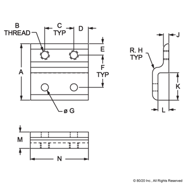 2433 - 15 Series Wide Panel Retainer - 0