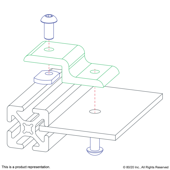 2434 - 15 Series & Ready Tube Single Arm Narrow Panel Retainer