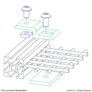 2436 - 15 Series & Ready Tube Single Arm Narrow Mesh Retainer with Narrow Backing Plate-2