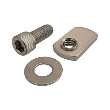 3640 -  Bolt Assembly: SS 5/16-18 x .750" SHCS with Washer and Slide-In Economy T-Nut - Offset Thread