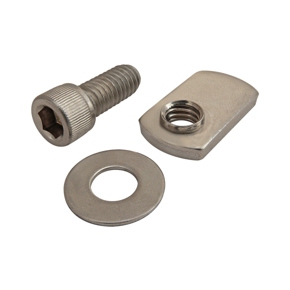 3640 -  Bolt Assembly: SS 5/16-18 x .750" SHCS with Washer and Slide-In Economy T-Nut - Offset Thread