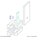 2488 - 15 Series Roll-in Panel Mount Bracket-3