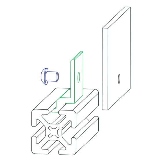 2489 - 10 Series Drop In Panel Bracket
