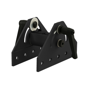 4055-BLACK -  10 Series 180 Degree Wide Double Pivot Bracket Assembly with "L" Handle