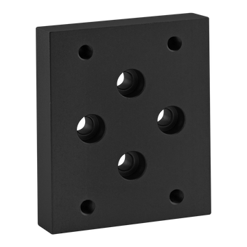 40-2426-BLACK -  40 Series Flange Mount Caster Base Plate