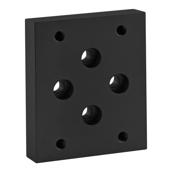40-2426-BLACK -  40 Series Flange Mount Caster Base Plate