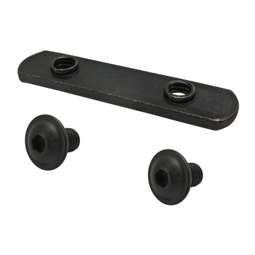 3000 -  Bolt Assembly: (2) 5/16-18 x .500" Black FBHSCS and Double Slide-In Economy T-Nut - Black Zinc