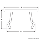 2820 - 10 Series Economy T-Slot Cover per 72.5"-2