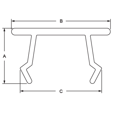 2821 - 10 & 25 Series Economy T-Slot Cover 72.5" - 0