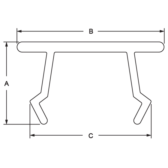 2823 - 15 & 40 Series Series Economy T-Slot Cover 72.5"