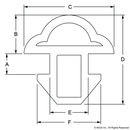 2829 - 15 & 40 Series Rubber Door Seal (sold by the ft)-2
