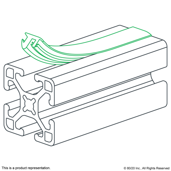 2876 - 15 S RUBBER T-SLOT COVER