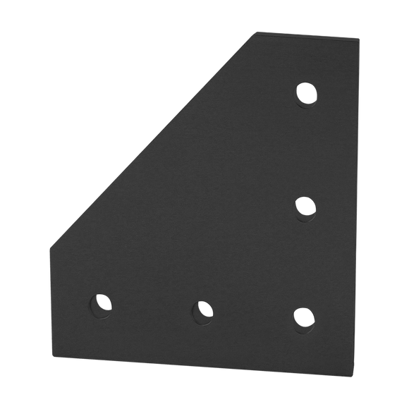 45-4351-BLACK -  45 Series 5 Hole - 90 Degree Angled Flat Plate
