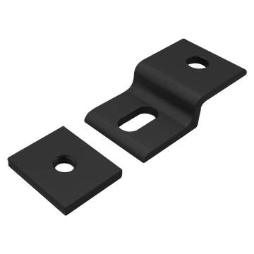 30-2436-BLACK -  30 Series Single Arm Narrow Mesh Retainer with Narrow Backing Plate