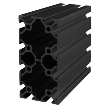 25-5010-3M-BLACK-FB -  50mm X 100mm T-SLOT EXT 3M BAR FULLBLACK ANODIZE