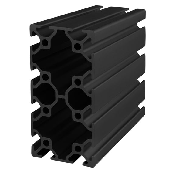 25-5010-3M-BLACK-FB -  50mm X 100mm T-SLOT EXT 3M BAR FULLBLACK ANODIZE