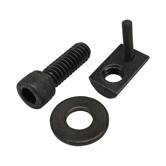 75-3825 -  Bolt Assembly: 1/4-20 x .750" Black SHCS with Washer and Roll-In T-Nut with Flex Handle - Black Zinc