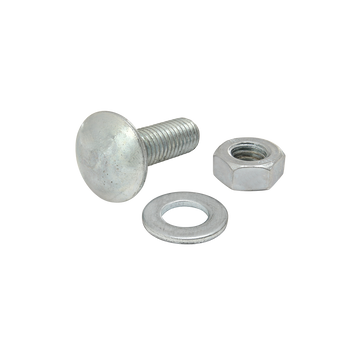 3881 -  Bolt Assembly: M8 x 25.00mm Bright Slide-In Flanged Economy T-Slot Stud with Washer and Hex Nut - Bright Zinc