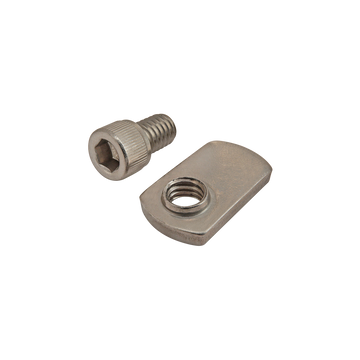 3634 -  Bolt Assembly: SS 5/16-18 x .500" SHCS with Slide-In Economy T-Nut - Offset Thread