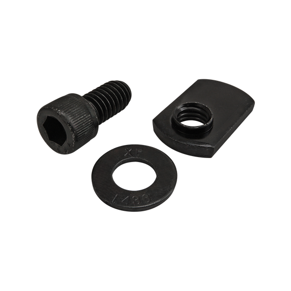3462 -  Bolt Assembly: 5/16-18 x .625" Black SHCS with Washer and Slide-In Economy T-Nut - Offset Thread - Black Zinc