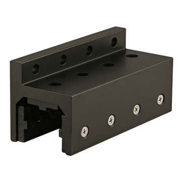 6816-BLACK -  15 Series 3 Slot Mount - Single Flange Long Standard Linear Bearing