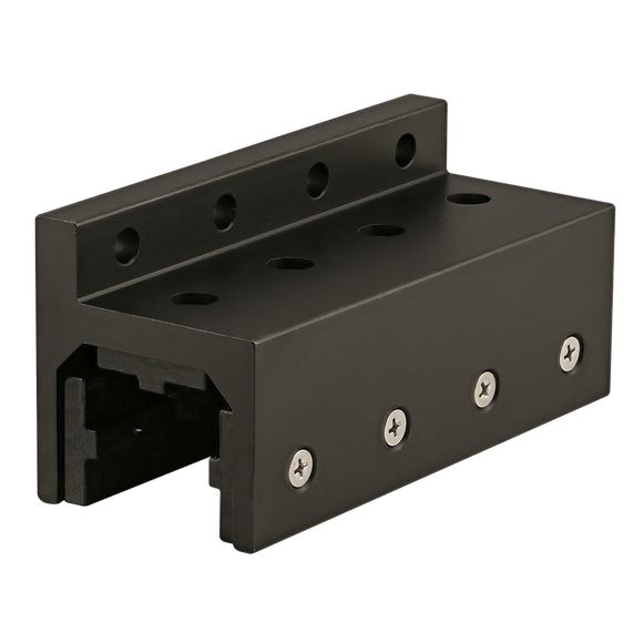 6816-BLACK -  15 Series 3 Slot Mount - Single Flange Long Standard Linear Bearing