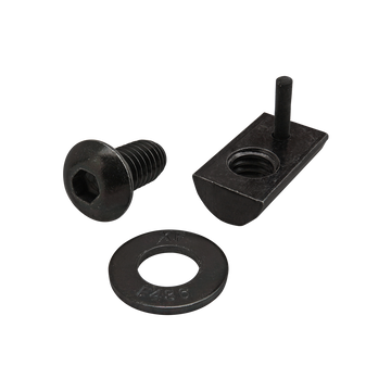 3437 -  Bolt Assembly: 5/16-18 x .625" Black BHSCS with Washer and Roll-In T-Nut with Flex Handle - Black Zinc