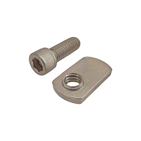 3638 -  Bolt Assembly: SS 5/16-18 x .875" SHCS and Slide-In Economy T-Nut - Offset Thread