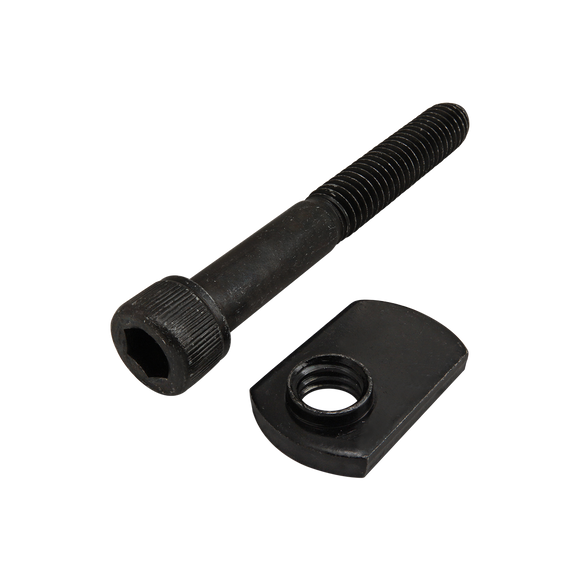 3427 -  Bolt Assembly: 5/16-18 x 2.250" Black SHCS and Slide-In Economy T-Nut - Offset Thread - Black Zinc