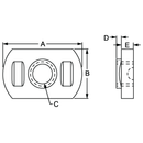 30-3796 - M8 Slide-in Economy T-Nut - Centered Thread-2
