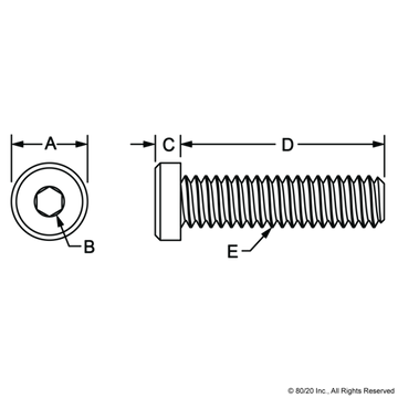 3018 - 5/16-18 x 1.250" LHSCS Low Head Socket Cap Screw - 0