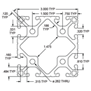 3030-Lite -3.00" X 3.00" Lite T-Slotted Profile - Eight Open T-Slots-2
