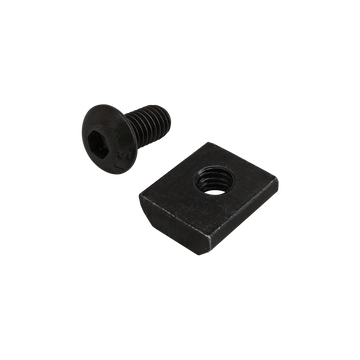 3426 -  Bolt Assembly: 10-32 x .375" Black BHSCS and Standard Slide-In T-Nut - Black Zinc