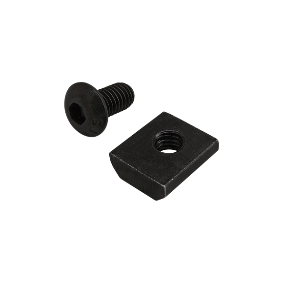3426 -  Bolt Assembly: 10-32 x .375" Black BHSCS and Standard Slide-In T-Nut - Black Zinc