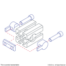 3085 - 10 Series 10-32 Double Anchor Slide-in T-Nut-3