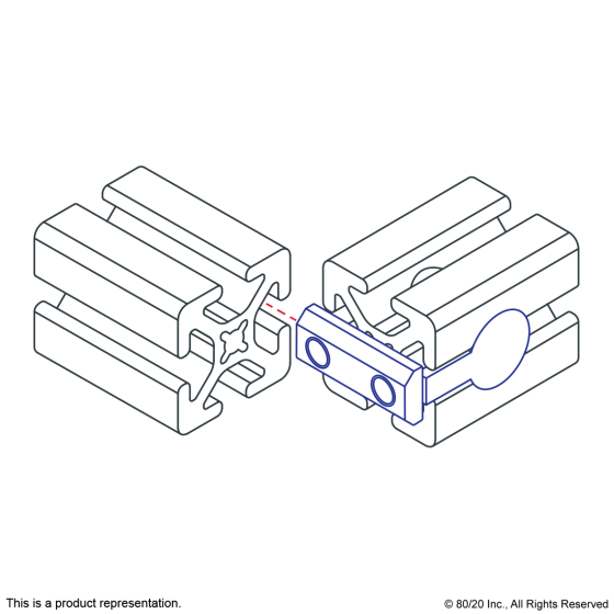 3085 - 10 Series 10-32 Double Anchor Slide-in T-Nut